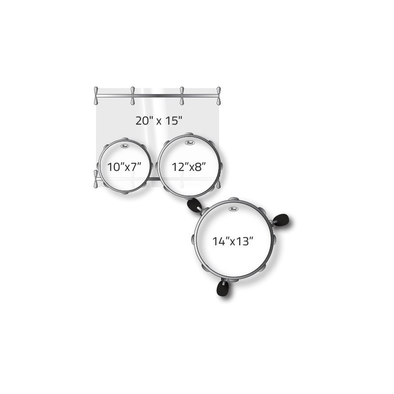 PEARL CRYSTAL BEAT 4 pz. solo fusti colore BLUE SAPPHIRE 742