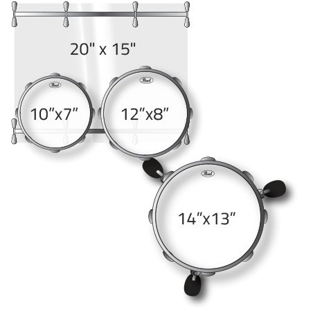 PEARL CRYSTAL BEAT 4 pz. solo fusti colore BLUE SAPPHIRE 742