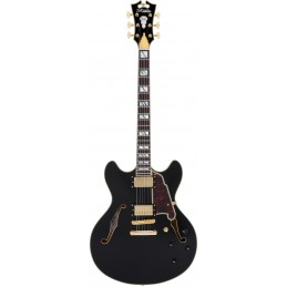 D'ANGELICO EXCEL DC (with stop-bar tailpiece) SOLID BLACK