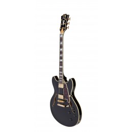 D'ANGELICO EXCEL DC (with stop-bar tailpiece) SOLID BLACK