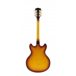 D'ANGELICO EXCEL DC XT (with stop-bar tailpiece) ICED TEA BURST QUILT