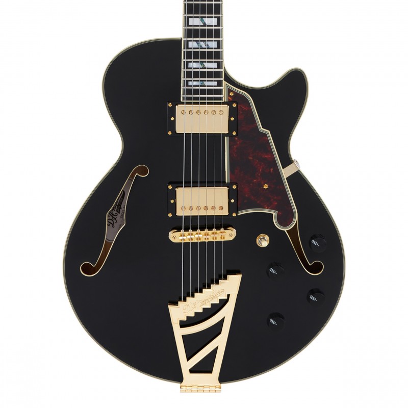 D'ANGELICO EXCEL SS (with stairstep tailpiece) SOLID BLACK