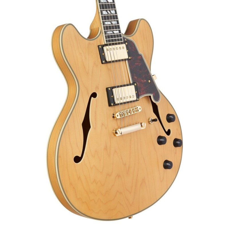 D'ANGELICO DELUXE DC (with stop-bar tailpiece) SATIN HONEY