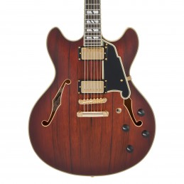 D'ANGELICO DELUXE DC (with stop-bar tailpiece) SATIN BROWN BURST