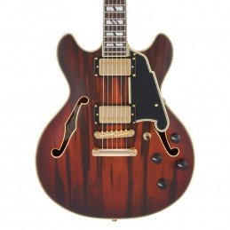 D'ANGELICO DELUXE MINI DC (with stop-bar tailpiece) SATIN BROWN BURST