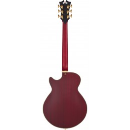 D'ANGELICO DELUXE SS BARITONE(with stop-bar tailpiece) SATIN TRANS WINE