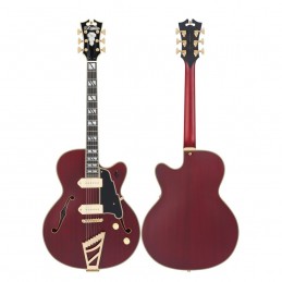 D'ANGELICO DELUXE 59 (with stairstep tailpiece) SATIN TRANS WINE