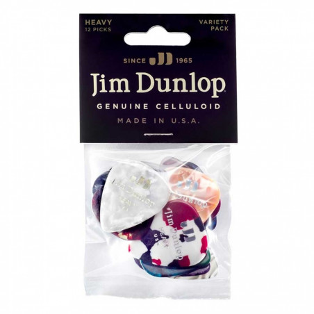 PVP107 Heavy Genuine Celluloid Variety Pack (busta da 12 plettri)