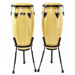 10" & 11" Congas w/ Basket Stands Green
