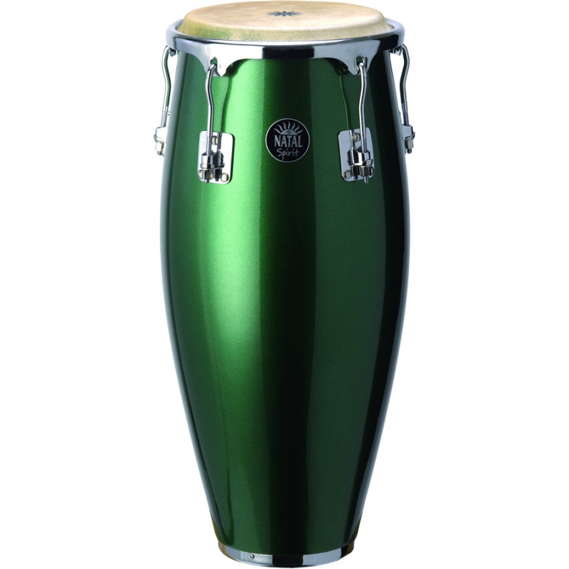 11"&12" Congas w/ Basket Stands Metallic Green