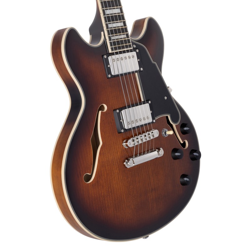 D'ANGELICO PREMIER MINI DC BROWN BURST