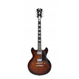 D'ANGELICO PREMIER MINI DC BROWN BURST