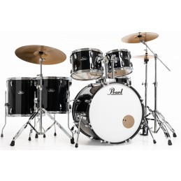 PEARL batteria ROADSHOW 5pz completa di hardware e piatti Sabian,  colore JET BLACK 31