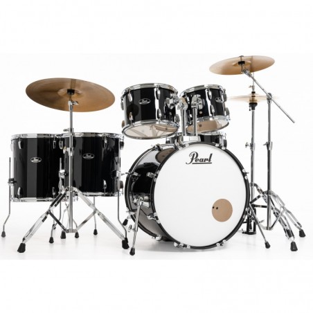 PEARL batteria ROADSHOW 5pz completa di hardware e piatti Sabian,  colore JET BLACK 31