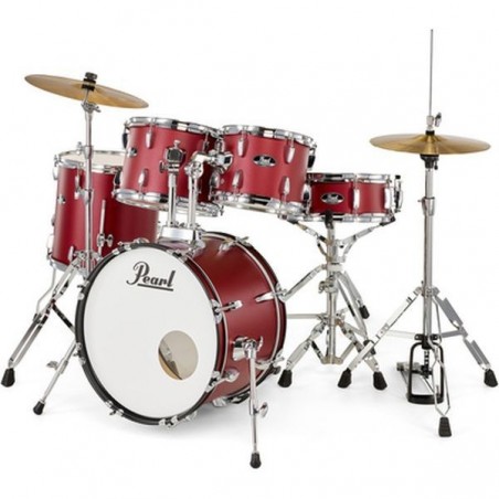 PEARL batteria ROADSHOW 5pz cassa 20" completa di hardware e piatti colore MATTE RED 747