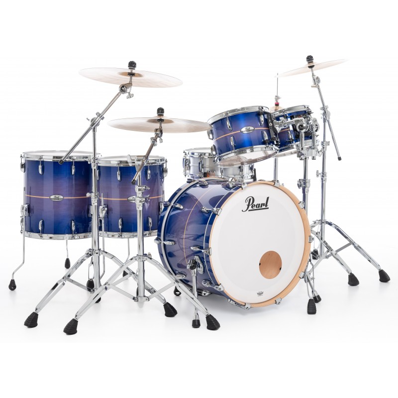 PEARL Limited Edition Professional Series 5-pc Shell Pack Colore Royal Blue Burst Stripe 764