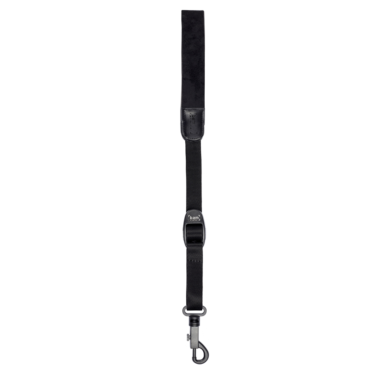 BAM ITALIA ST-0023 TRACOLLA IMBOTTITA PER STRUMENTI A FIATO - GANCIO IN PLASTICA - NOIR