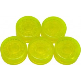 MOOER YELLOW GREEN FOOTSWITCH TOPPER,5 PCS PER BAG