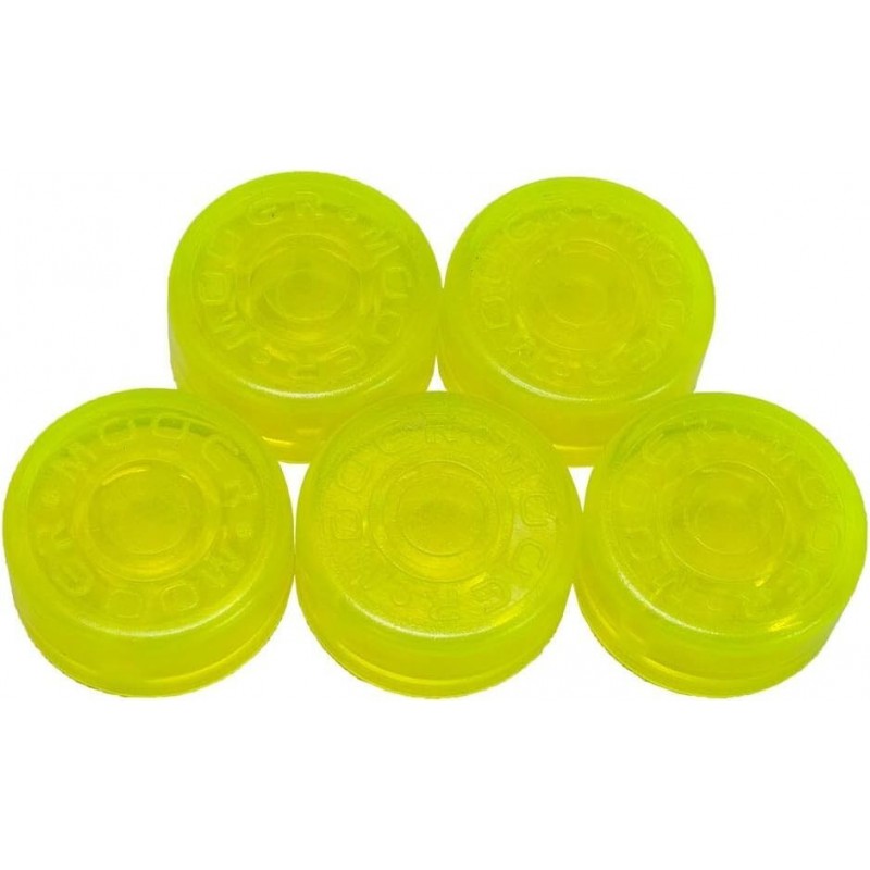 MOOER YELLOW GREEN FOOTSWITCH TOPPER,5 PCS PER BAG