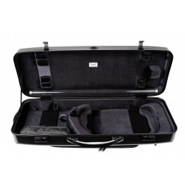 BAM ITALIA 5301XLSC HIGHTECH OBLONG VIOLA CASE SILVER CARBON