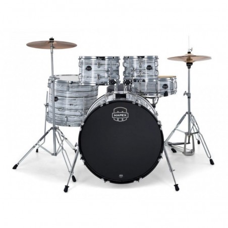 MAPEX IT CM5294FTCFI COMET ROCK 5 PEZZI WHITE MARBLEWOOD CON HARDWARE E PIATTI