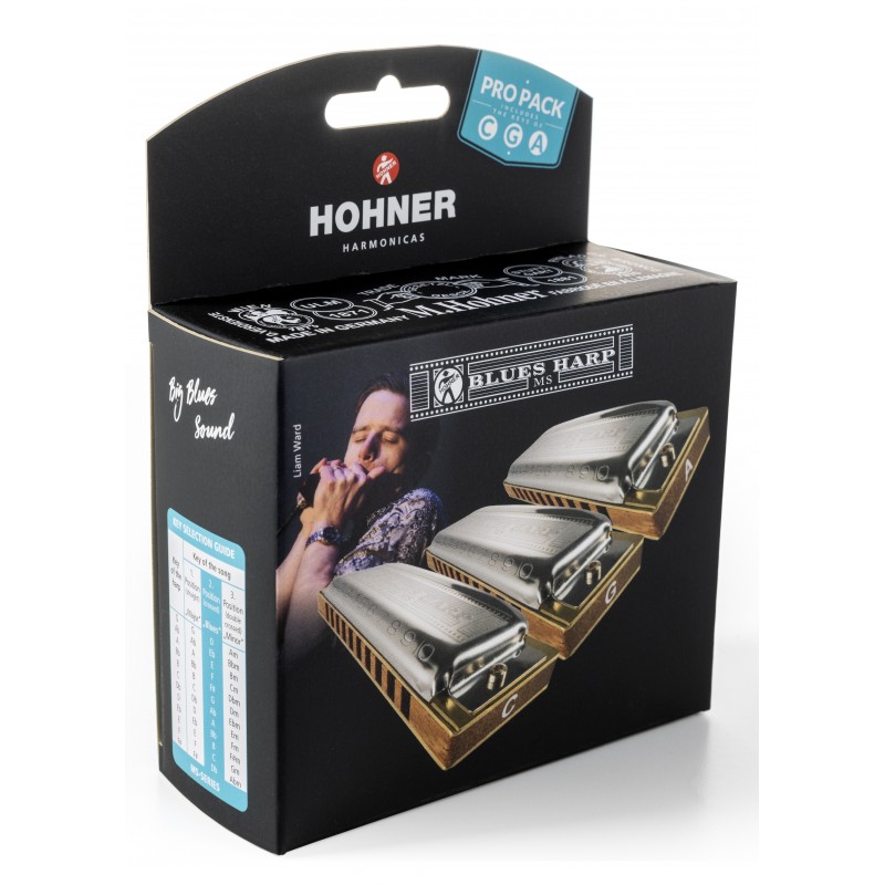 HOHNER BLUES HARP 3 PROPACK CGA MAJOR NEW