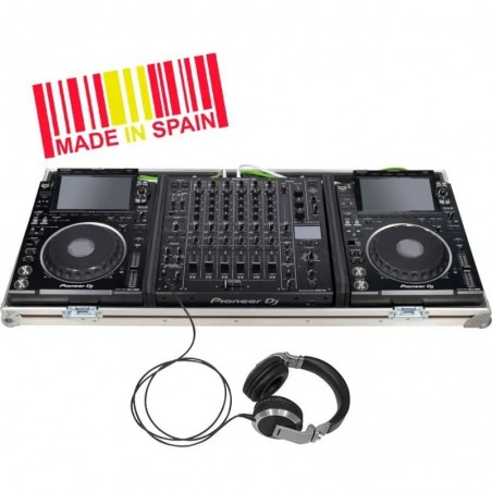 WALKASSE Flight Case Pioneer® CDJ-3000/ NXS2 e DJM-V10/ A9 Argento (Ruote).