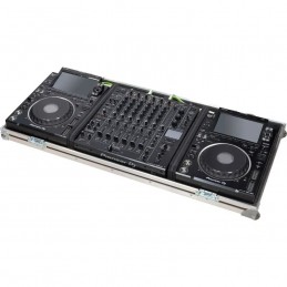 WALKASSE Flight Case Pioneer® CDJ-3000/ NXS2 e DJM-V10/ A9 Argento (Ruote).