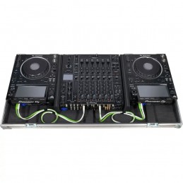 WALKASSE Flight Case Pioneer® CDJ-3000/ NXS2 e DJM-V10/ A9 Argento (Ruote).