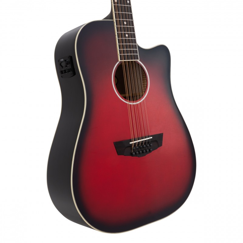 D'ANGELICO PREMIER BOWERY 12 LS Trans Black Cherry Burst