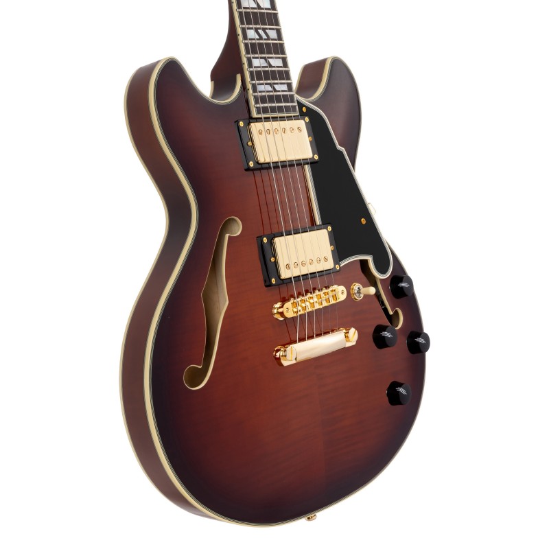 D'ANGELICO EXCEL MINI DC AMARETTO BURST