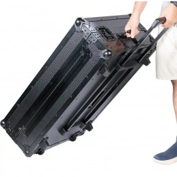 WALKASSE Flight Case Multiformato L Nero (Supporto per laptop, trolley e ruote)