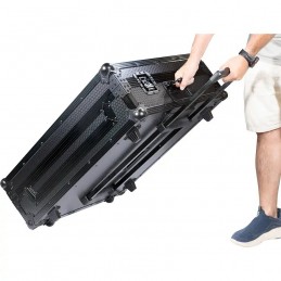 WALKASSE Flight Case Multiformato XL Nero (Trolley e Ruote)