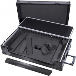 WALKASSE Flight Case Multiformato XXL2 Nero (Ripiano per laptop, carrello e ruote