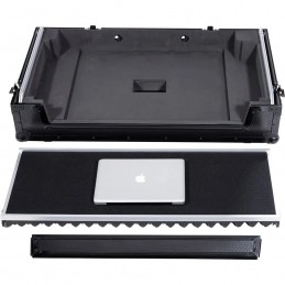 WALKASSE Flight Case Multiformato XXL2 Nero (Ripiano per laptop, carrello e ruote