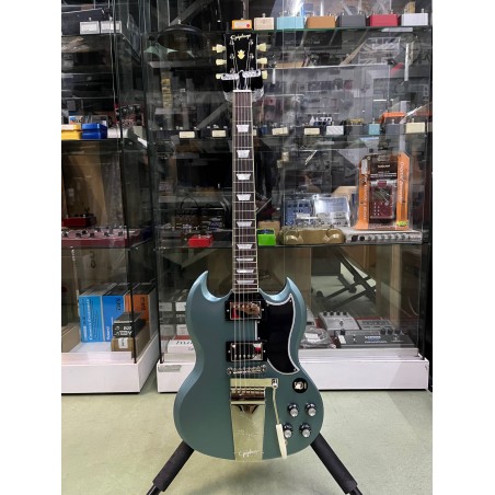 EPIPHONE Inspired by GIBSON CUSTOM '64 SG STANDARD MAESTRO VIBROLA - PEHLAM BLUE