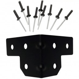 WALKASSE ESCUADRA 40 X 50MM + REMACHES, NEGRO