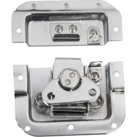 WALKASSE Serratura a farfalla media incassata 10 mm offset + rivetti, argento