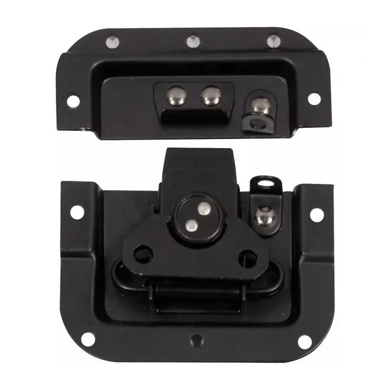 WALKASSE Serratura a farfalla incassata media, offset 10 mm + rivetti, nera