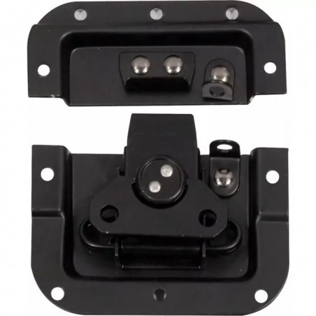 WALKASSE Serratura a farfalla incassata media, offset 10 mm + rivetti, nera