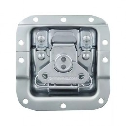 WALKASSE Serratura a farfalla da incasso media con doppio lucchetto integrato, staffe, argento