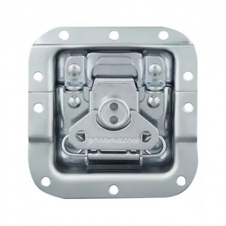 WALKASSE Serratura a farfalla da incasso media con doppio lucchetto integrato, staffe, argento