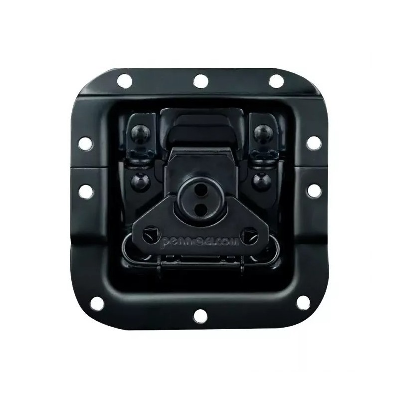 WALKASSE Serratura a farfalla da incasso media con doppio lucchetto integrato, staffe, nero