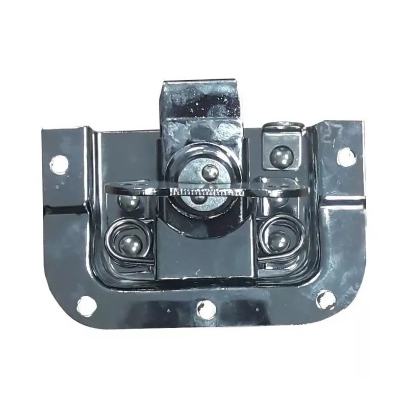 WALKASSE Serratura a farfalla incassata media con molla offset 10 mm + rivetti, argento