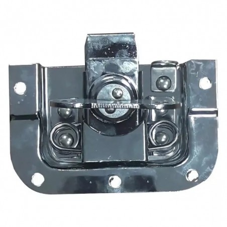 WALKASSE Serratura a farfalla incassata media con molla offset 10 mm + rivetti, argento