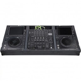 WALKASSE Flight Case Alphatheta® CDJ-3000X - DJM-V10/V10LF Black (Ruote)