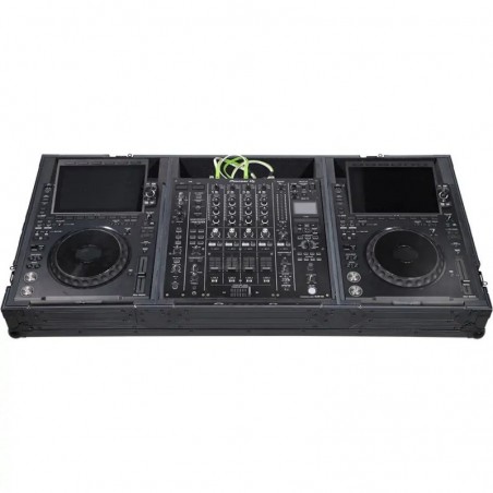 WALKASSE Flight Case Alphatheta® CDJ-3000X - DJM-V10/V10LF Black (Ruote)