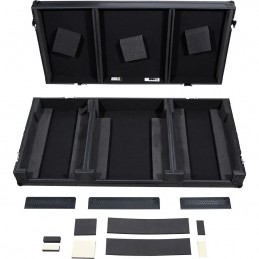 WALKASSE Flight Case Alphatheta® CDJ-3000X - DJM-V10/V10LF Black (Ruote)