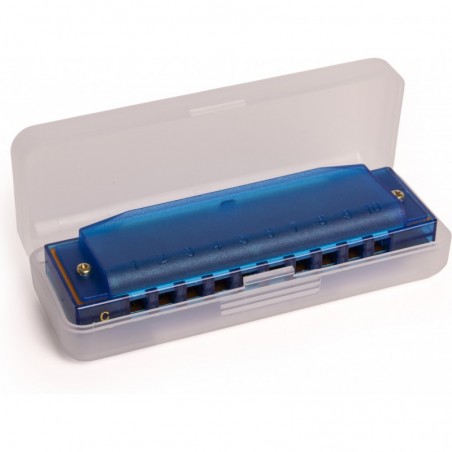 HOHNER TRANSLUCENT HARP BLUE HARDCASE
