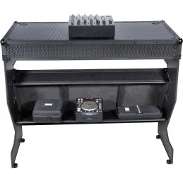 WALKASSE Tavolo da DJ Z pieghevole, nera (con ruote)